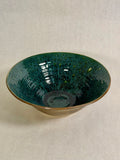 Deep Green Speckle Serving Bowl - Large