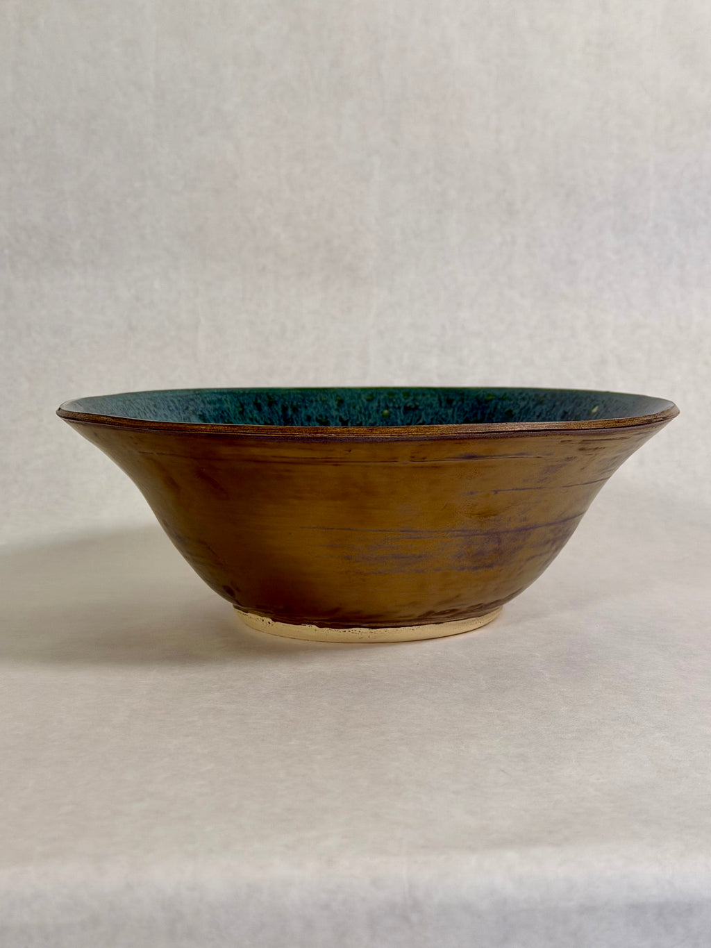 Deep Green Speckle Serving Bowl - Large