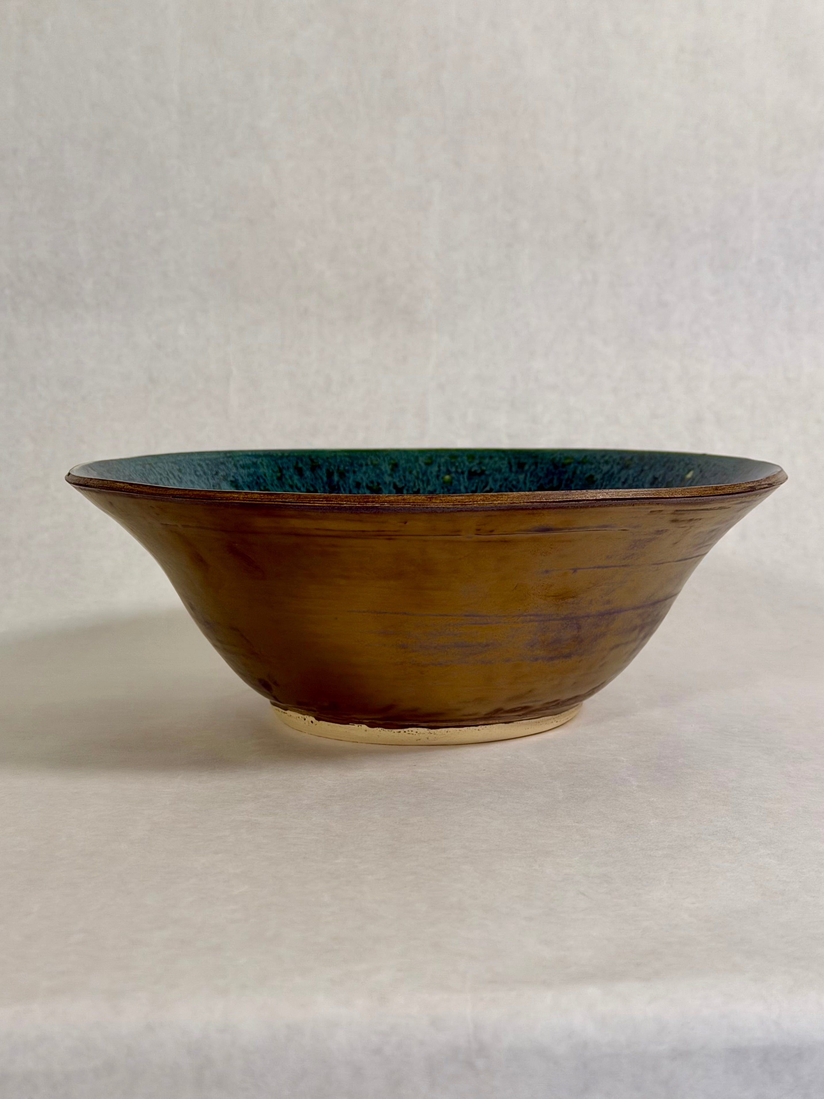 Deep Green Speckle Serving Bowl - Large